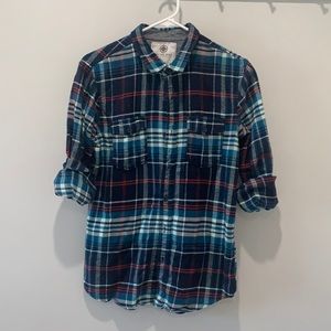 On The Byas Men’s Long Sleeve Flannel Shirt